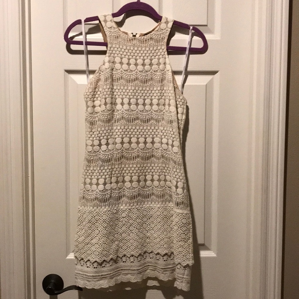 Crochet Beige Dress